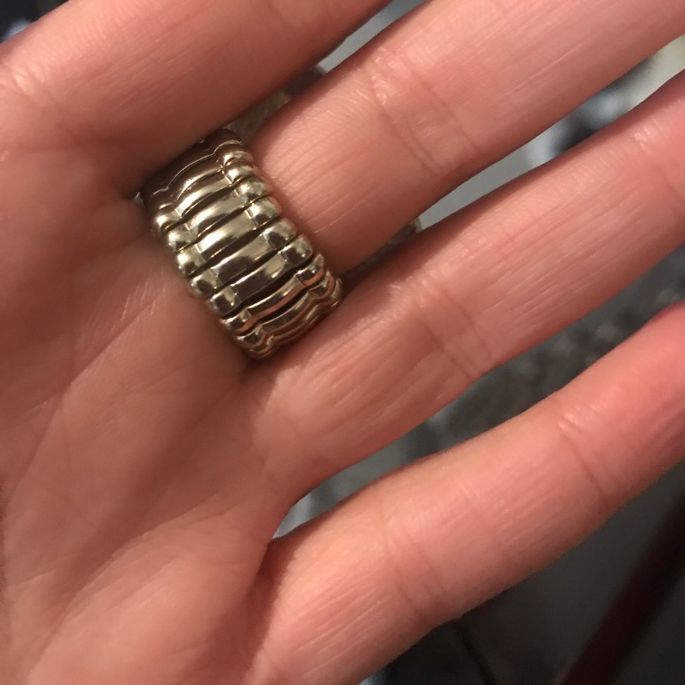 Gorgeous Flower Gemstone Statement Ring - image 3